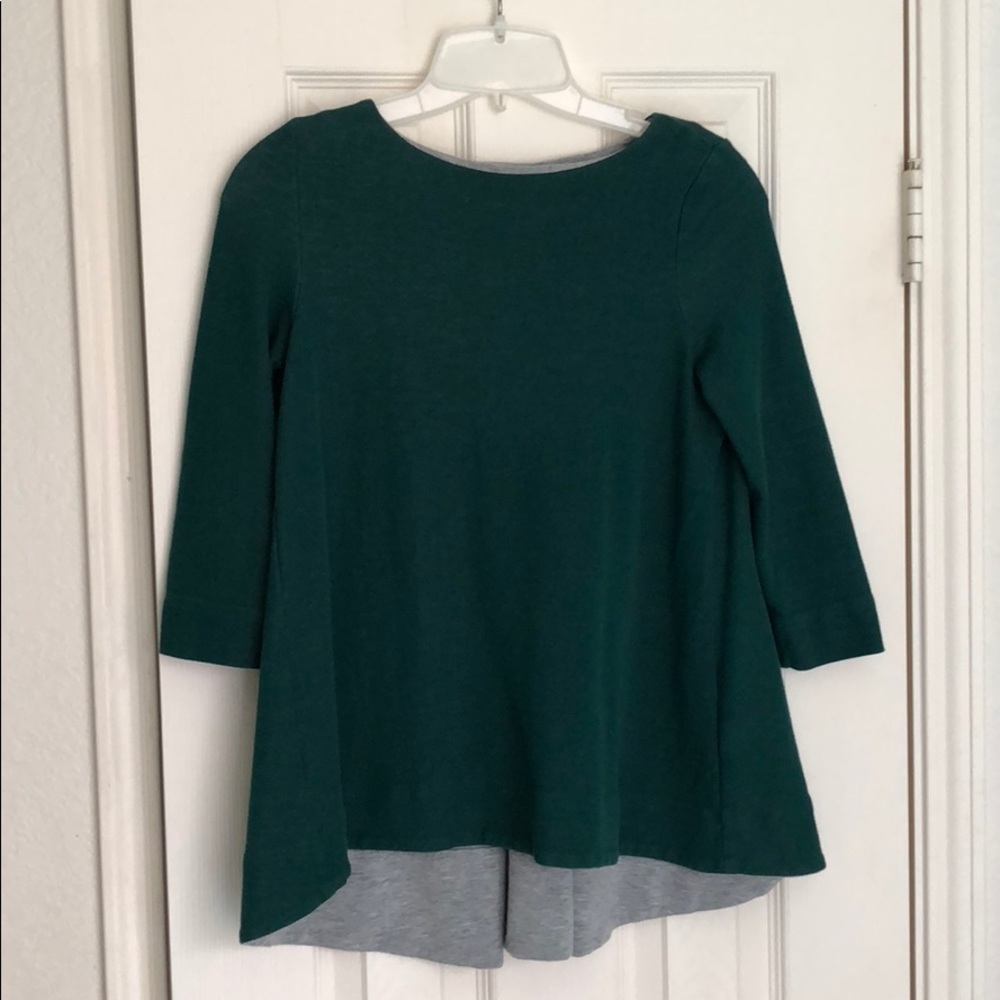 Emerald green hi-low sweater